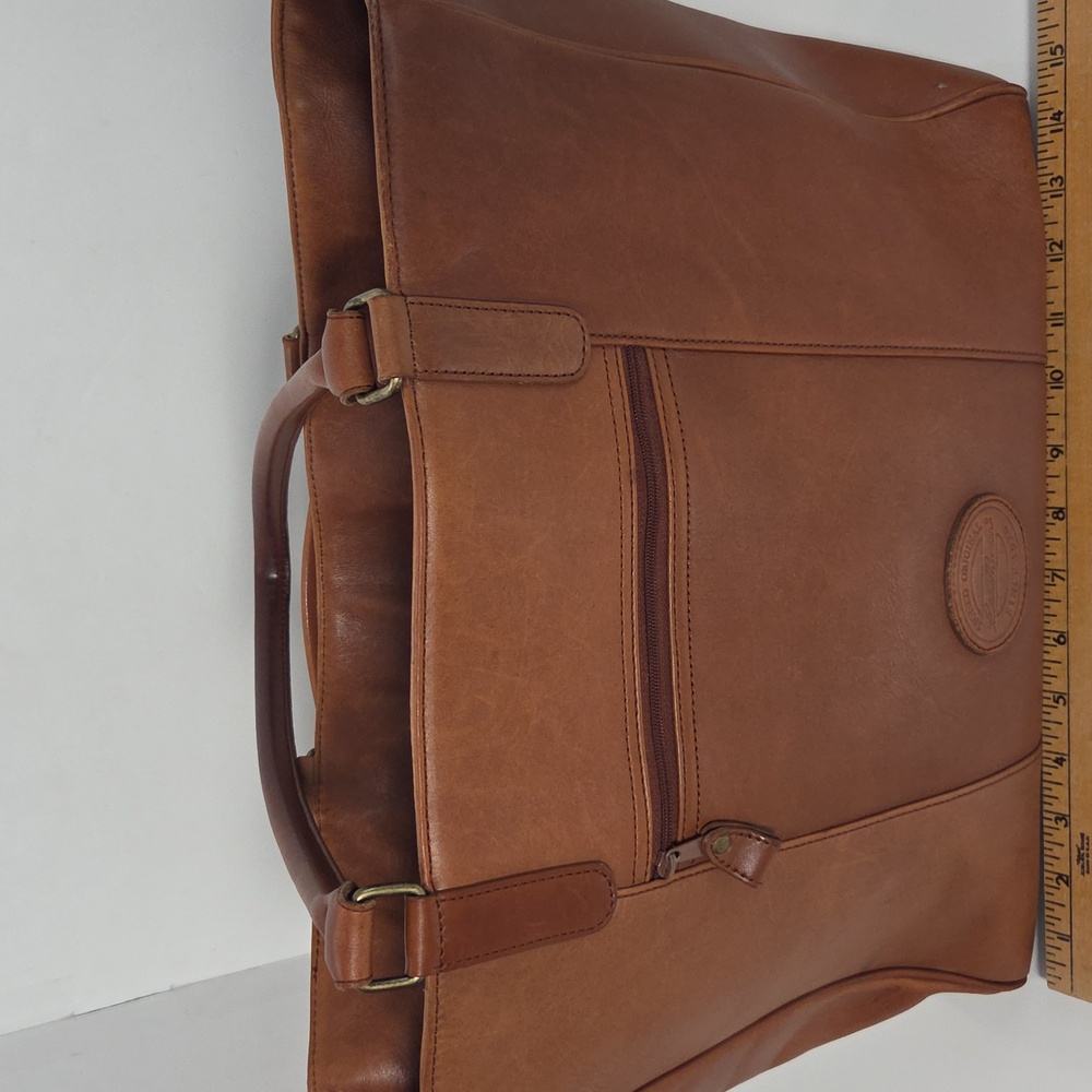 Vintage Eddie Bauer Brown Leather Tote Bag - Picture 14 of 16